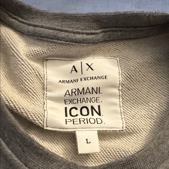 Armani Exchange Charcoal Crewneck Sweatshirt - Picture 2 of 2